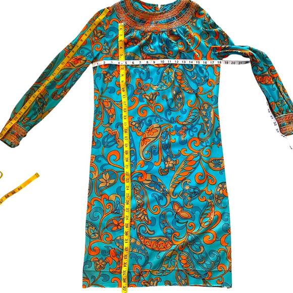 Vintage Dress Small Fall 60s Saks Fifth Avenue Cottage Boho Dress 70s Crochet - Picture 12 of 15